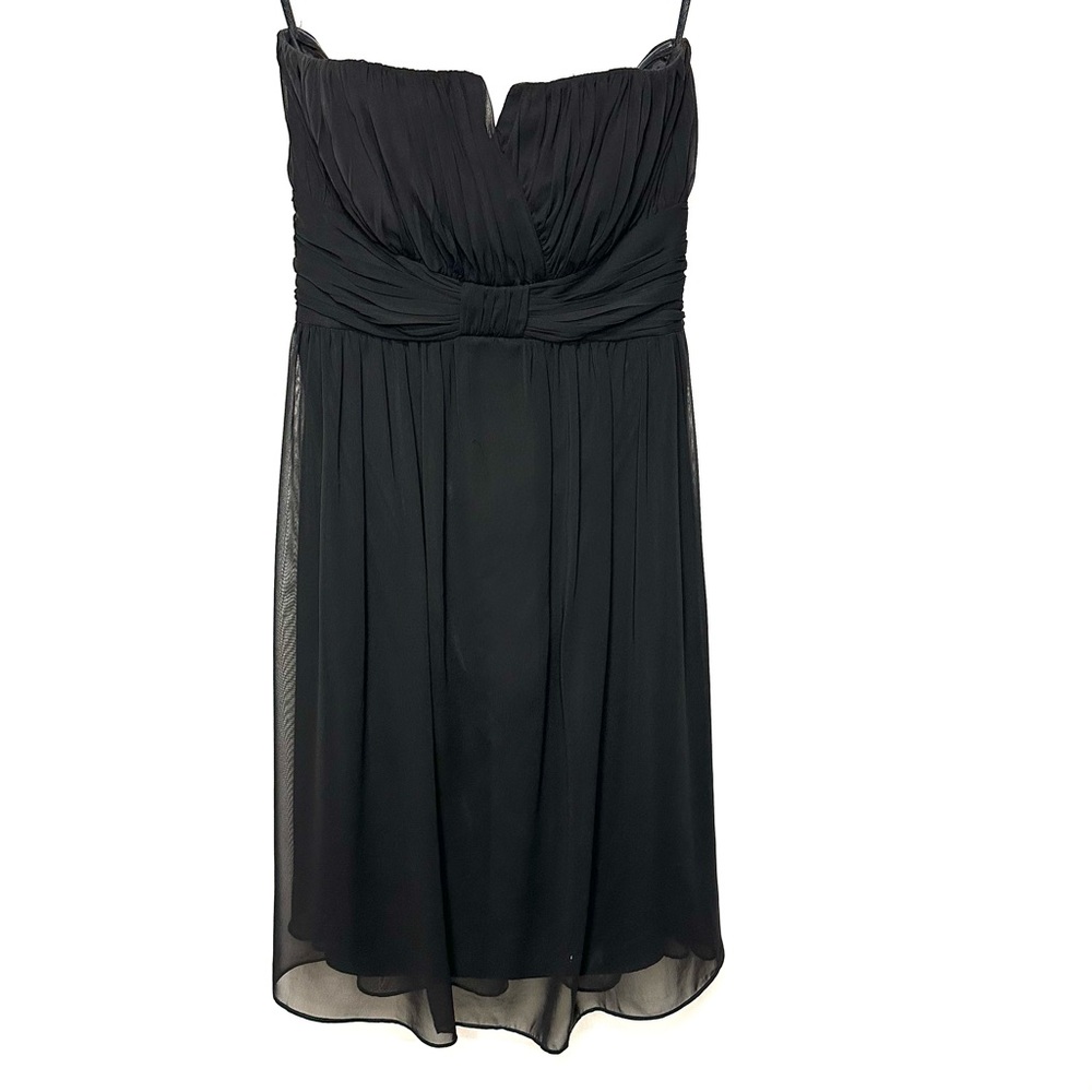 White House Black Market Strapless Cocktail Midi Dress Black Women’s Size 6
